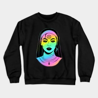 Satanic Nun. Bad Nun Crewneck Sweatshirt